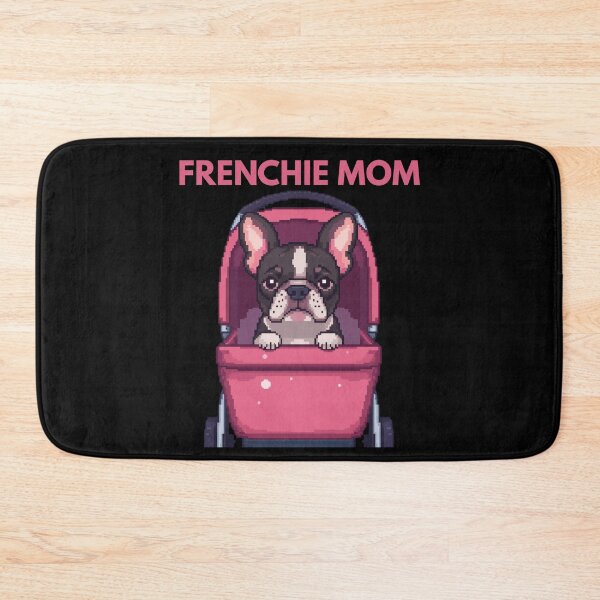 Item preview, Frenchie Mom - Cute French Bulldog in Stroller Pixel Art Gift designed and sold by JonyDG.