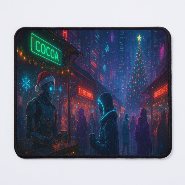 Item preview, Cyberpunk Christmas Eve – Square Edition designed and sold by Artflare Studio.
