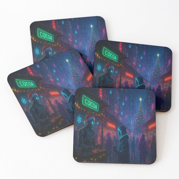 Item preview, Cyberpunk Christmas Eve – Square Edition designed and sold by Artflare Studio.