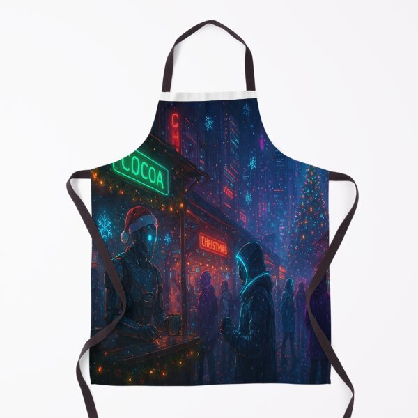 Item preview, Cyberpunk Christmas Eve – Square Edition designed and sold by Artflare Studio.