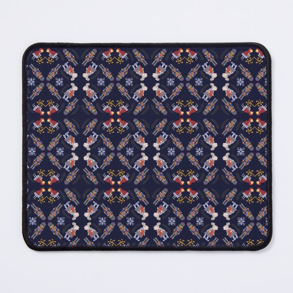 Item preview, THE WOLF-CRACKER navy blue symmetry, A CHRISTMAS STORY with Little Red Riding Hood and Grandma, light blue designed and sold by WONDERPRINTVALLEY.