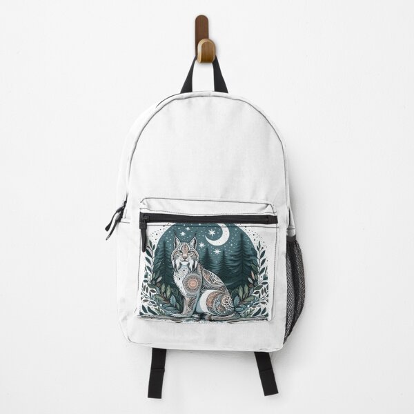Item preview, Celestial Woodland Lynx in Moonlit Forest designed and sold by BigBlueArt.