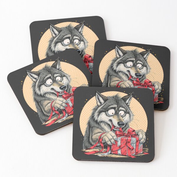Item preview, Funny Christmas Wolf | Gift-Wrap Fail designed and sold by ColorSplash123.