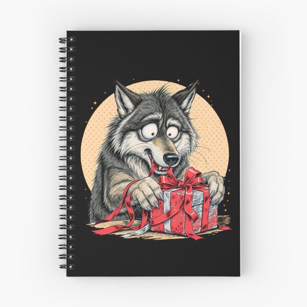 Item preview, Funny Christmas Wolf | Gift-Wrap Fail designed and sold by ColorSplash123.