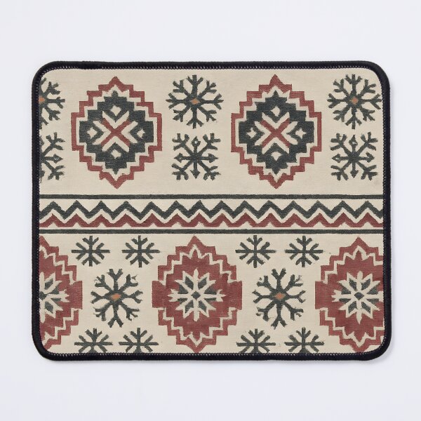 Item preview, Serbian Pirot Snow Rosette Kilim Seamless Pattern – Vintage Ink designed and sold by Artsy-With.