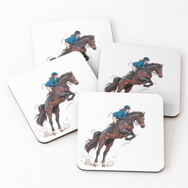 Item preview, Leap of Grace – Equestrian Power in Motion. Cartoon Art. designed and sold by David Patterson.