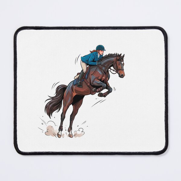 Item preview, Leap of Grace – Equestrian Power in Motion. Cartoon Art. designed and sold by David Patterson.
