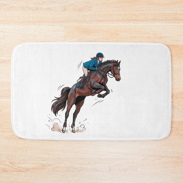 Item preview, Leap of Grace – Equestrian Power in Motion. Cartoon Art. designed and sold by David Patterson.