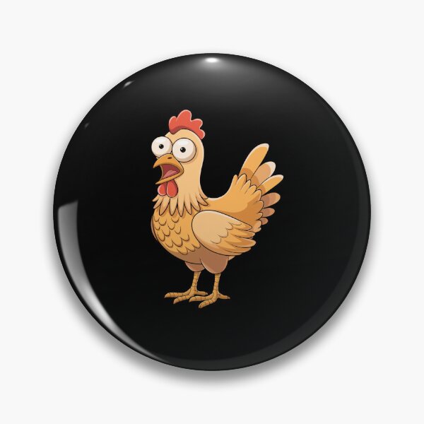 Item preview, Funny Cartoon Chicken With Surprised Eyes designed and sold by Svenniibee.