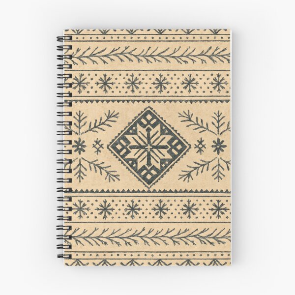 Item preview, Bosnian Folk Winter Embroidery & Branches Seamless Pattern – Vintage Ink designed and sold by Artsy-With.