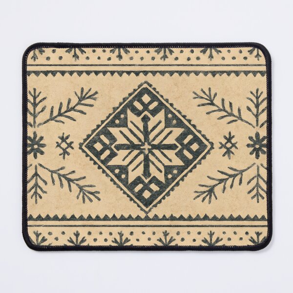 Item preview, Bosnian Folk Winter Embroidery & Branches Seamless Pattern – Vintage Ink designed and sold by Artsy-With.