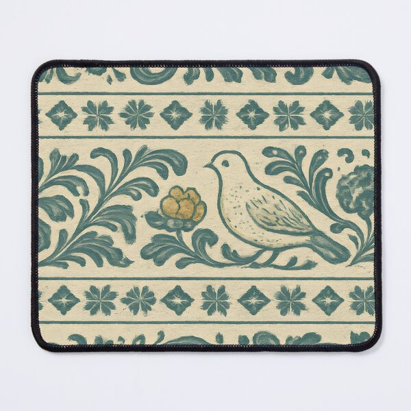 Item preview, Norwegian Folk Winter Rosemaling Seamless Pattern – Vintage Ink designed and sold by Artsy-With.