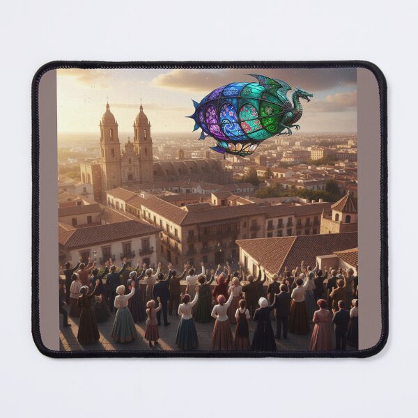 Item preview, Historic Art Nouveau Panorama Spain Las Palmas de Gran Canaria 1900s Airship designed and sold by AppliedAtelier.