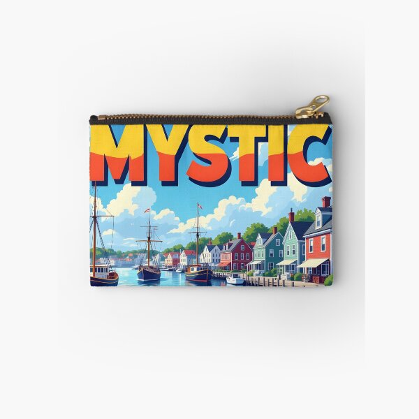 Item preview, Mystic, Connecticut, USA: Vintage-Style Painterly Travel Poster designed and sold by LSVart.