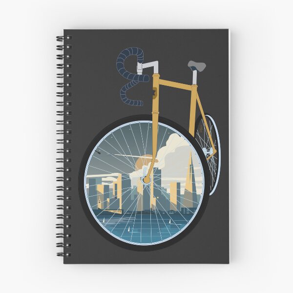 Item preview, San Francisco Cycling Art: Yellow Road Bike City View designed and sold by SKETCHYANDGRAPHIC.