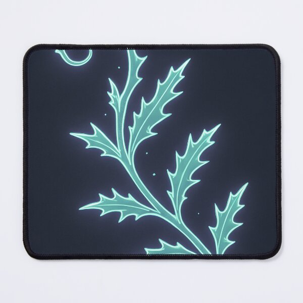 Item preview, Mossy Tendril Neon Line Art Poster – Cool Mint & Lavender designed and sold by Artsy-With.