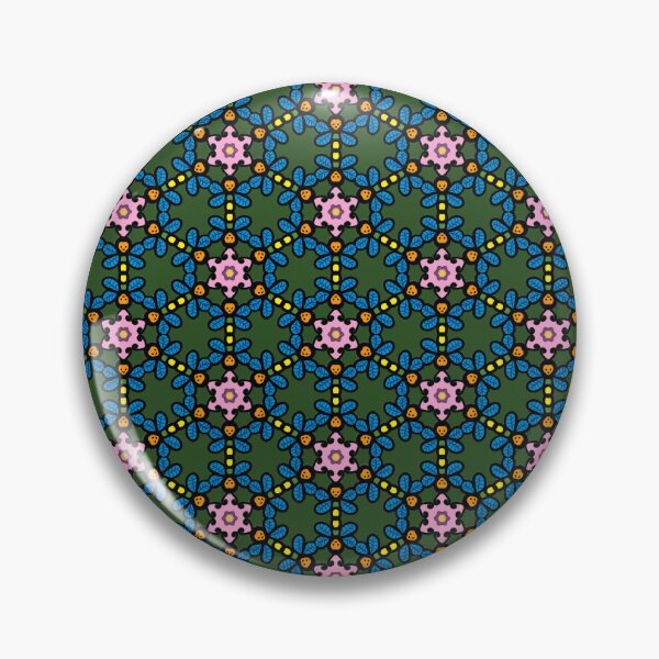 Item preview, Intricate Jewel Tone Floral Geometric Seamless Pattern - Dark Green Background Print designed and sold by NgernPhanLan.