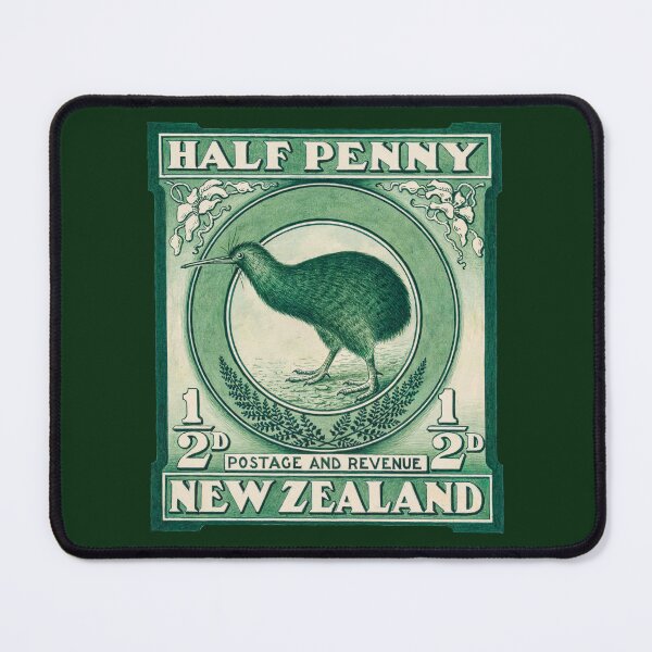 Item preview, New Zealand Half Penny stamp featuring a kiwi 1935 designed and sold by Schulz Lightprint Studio.