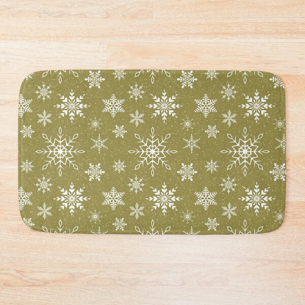 Item preview, White Snowflakes Pattern snowy gold background designed and sold by AriLady.