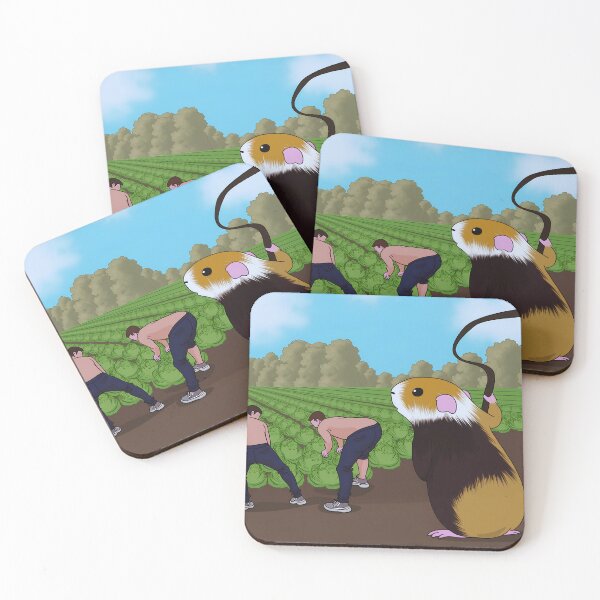 Item preview, Surreal Guinea Pig Painting Overseeing Cabbage Field designed and sold by CuongArtLab.