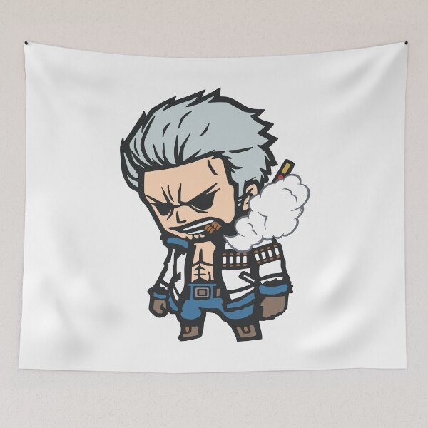 Item preview, vice admiral smoker kawaii sticker onepiece designed and sold by Weelbein9.