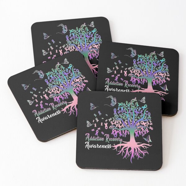 Item preview, Tree Ribbon Addiction Recovery Awareness Butterflies designed and sold by Nocturnal-Vines.