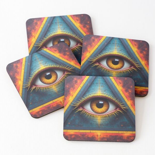 Item preview, All-seeing eye in a cosmic pyramid designed and sold by Mianku | Für das Leben.