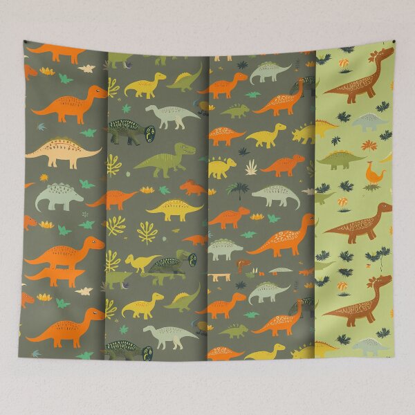 Item preview, Dinosaurs Whimsical Animal Patterns Inspiring Fun Imagination Kids designed and sold by ART ATTACK ZONE.