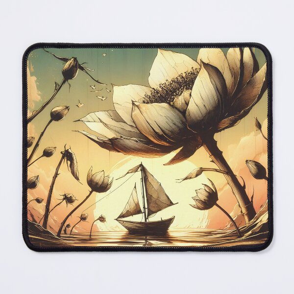 Item preview, Flower and Boat, Ai Generated Art designed and sold by ACC .