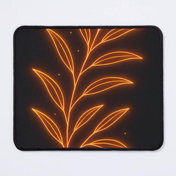 Item preview, Willow Branch Neon Line Art Poster – Fiery Red & Yellow designed and sold by Artsy-With.