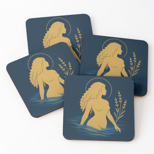 Item preview, “Oxum – Golden Waters Goddess | Minimal Afro-Brazilian Art” designed and sold by GarimpoCosmico.