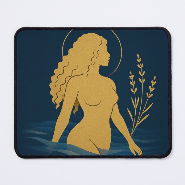 Item preview, “Oxum – Golden Waters Goddess | Minimal Afro-Brazilian Art” designed and sold by GarimpoCosmico.