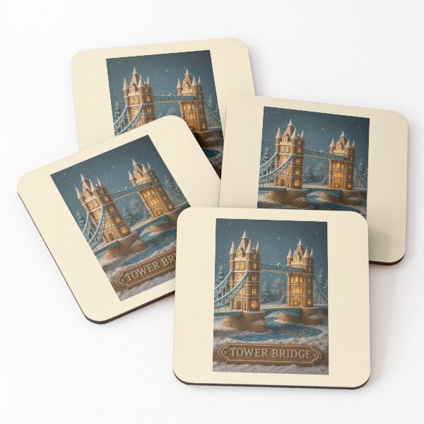 Item preview, Gingerbread Tower Bridge – Enchanted London Christmas Scene designed and sold by Novel Works Studio.