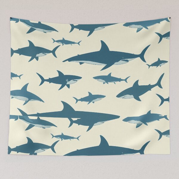 Item preview, Shark Whimsical Animal Patterns Inspiring Fun Imagination Kids designed and sold by ART ATTACK ZONE.