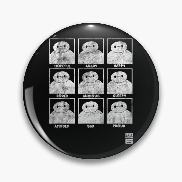 Item preview, Baymax Emotion Panels  Minimal Distressed Expression Chart Design designed and sold by JulianneTerry.
