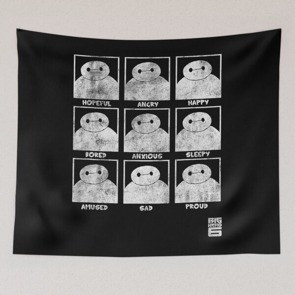 Item preview, Baymax Emotion Panels  Minimal Distressed Expression Chart Design designed and sold by JulianneTerry.