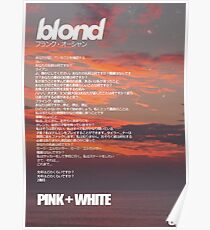Frank Ocean - Pink & White Poster