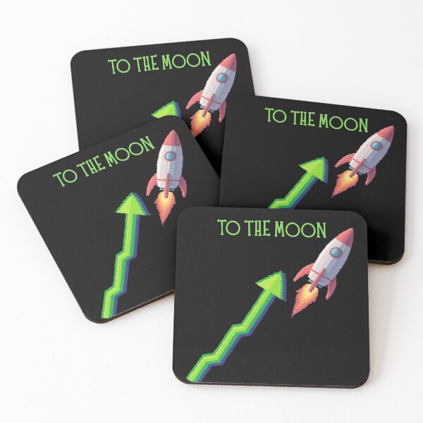 Item preview, Crypto To The Moon - Bull Market Rocket & Green Chart Pixel Art designed and sold by JonyDG.