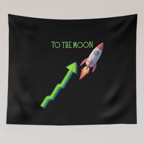 Item preview, Crypto To The Moon - Bull Market Rocket & Green Chart Pixel Art designed and sold by JonyDG.