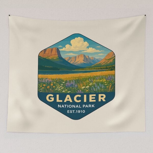 Item preview, Glacier National Park Sticker designed and sold by Gideon Emmerich.