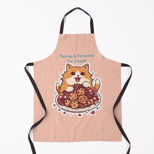 Item preview, Festive & Ferocious for Snacks – Funny Christmas Gremlin Cat Design designed and sold by zoocore.