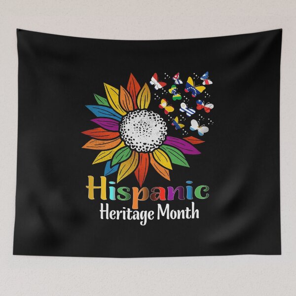 Item preview, Sunflower Latin Countries Flags Hispanic Heritage Month designed and sold by Nocturnal-Vines.