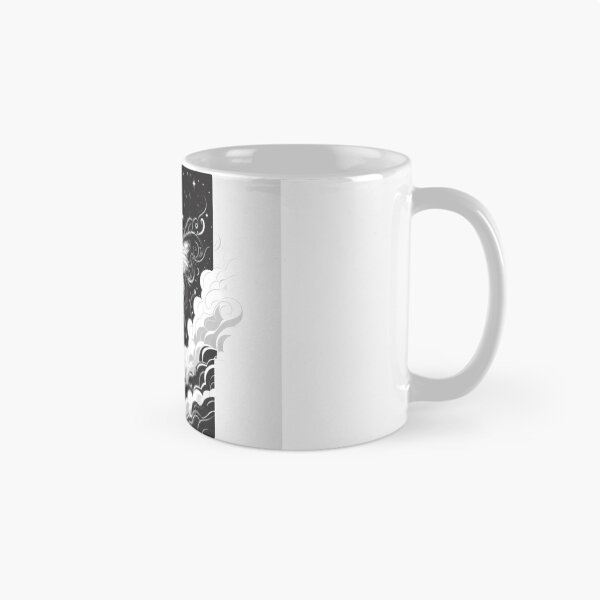 Item preview, Minimal Cosmic Moon Butterfly Over Clouds designed and sold by BigBlueArt.