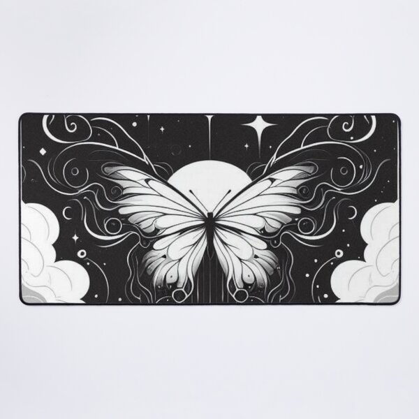 Item preview, Minimal Cosmic Moon Butterfly Over Clouds designed and sold by BigBlueArt.
