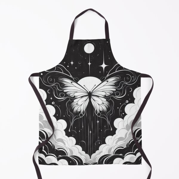 Item preview, Minimal Cosmic Moon Butterfly Over Clouds designed and sold by BigBlueArt.