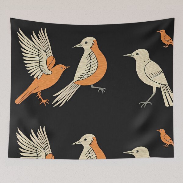 Item preview, Birds Whimsical Animal Patterns Inspiring Fun Imagination Kids designed and sold by ART ATTACK ZONE.