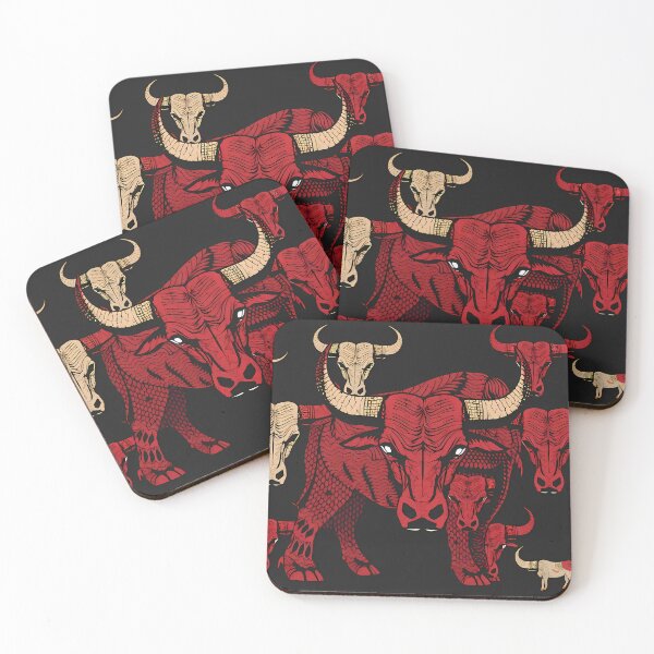 Item preview, Bulls Whimsical Animal Patterns Inspiring Fun Imagination Kids designed and sold by ART ATTACK ZONE.