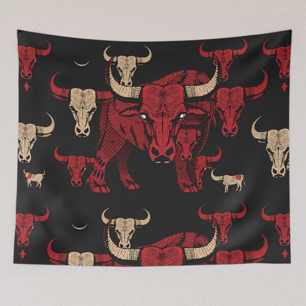 Item preview, Bulls Whimsical Animal Patterns Inspiring Fun Imagination Kids designed and sold by ART ATTACK ZONE.