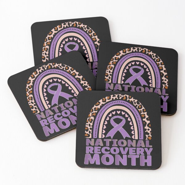Item preview, National Recovery Month Purple Ribbon Leopard Rainbow designed and sold by Nocturnal-Vines.