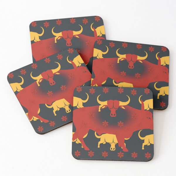 Item preview, Bull Whimsical Animal Patterns Inspiring Fun Imagination Kids designed and sold by ART ATTACK ZONE.